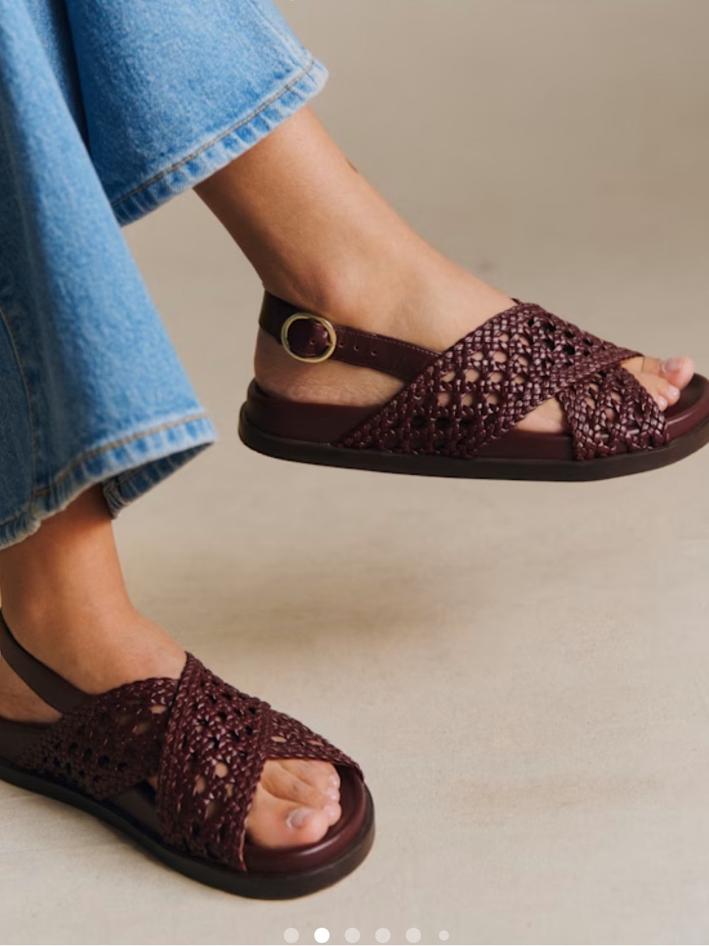 Sézane Tilda low sandals chocolate sz 40 fisherman slides brown **worn once!**